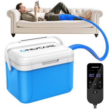 Ice Machine for Knee After Surgery, Portable Cold Therapy Machine, Program Timer Ice Therapy Machine with Quiet Pump, Cold Compress Pad for Ankle, Arm Joints, Sports Injuries, Cryotherapy Pain Relief